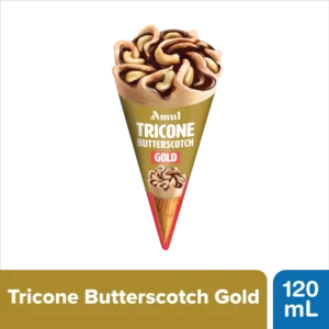Amul Gold TriCone Butterscotch Ice Cream Cone 120 ml Combo
