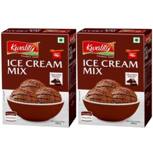 KWALITY Chocolate Ice Cream Mix 100g (Pack of 2) | Quick, Easy, and Delicious Summer Treat Ready Mix, No Preservatives, No Hassle.